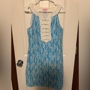 Lilly Pulitzer nautical linen Shift dress size 10, EUC
